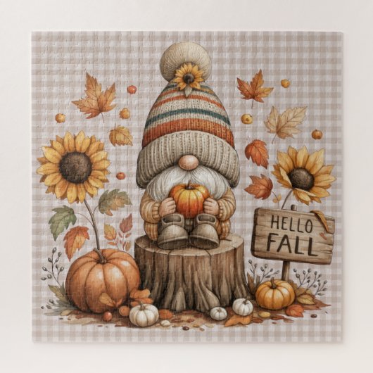 Herfst gnoom puzzel (Verticaal)