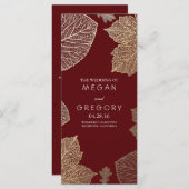 Herfst Gold en Bourgogne verlaat huwelijksprogramm Programma (Voorkant / Achterkant)