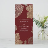 Herfst Gold en Bourgogne verlaat huwelijksprogramm Programma (Staand voorkant)