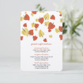 Herfst Gold Foil verlaat Guest Information Kaart (Staand voorkant)