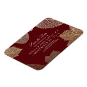 Herfst Gold Leaves Bourgogne Save the Date Magneet (Linkerzijde)