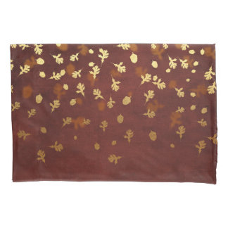 Herfst Gold Leaves Pattern Kussensloop