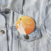 Herfst Gold Maid of Honor Bridal Party Button (In situ)