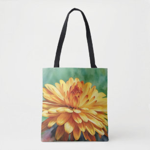 Herfst Gold Mum Flower Floral Art Canvas tas