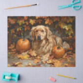 Herfst Golden Retriever Decoupage Tissuepapier (Craft)