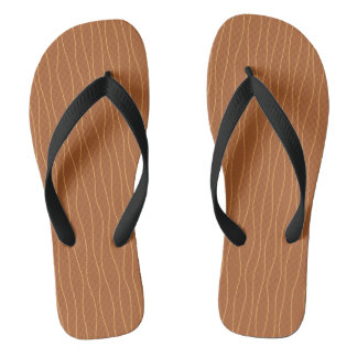 Herfst Golvende Lijnen Flip Flops | Bruin & Oranje