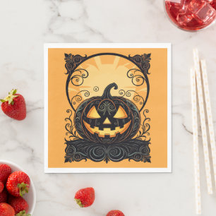Herfst Gothic Jack O Lantern Servet
