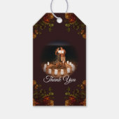 Herfst Gothic Wedding Rustic Oranje maroon Cadeaulabel (Voorkant)
