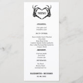 Herfst Gotische Halloween Skull Wedding Menu (Voorkant)