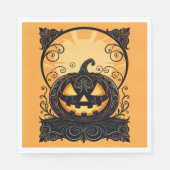 Herfst Gotische Jack O Lantern Servet (Voorkant)