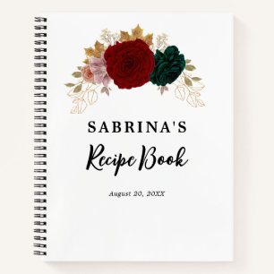 Herfst Goud Bourgondië Emerald Greeny Receptenboek Notitieboek