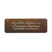  Herfst Goud Glitz Bruiloft Etiket (Voorkant)