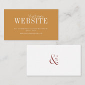 Herfst goud moderne typografie website Kaart invoe Plaatskaartje (Voorkant / Achterkant)