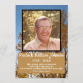 Herfst Gouden Bladbomen Fotonaam Citaten Begrafeni Programma (Voorkant)