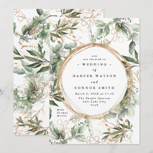 Herfst goudflessen Eucalyptus Elegant Circles Kaart