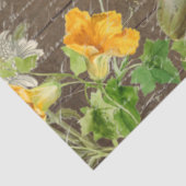 Herfst Gourds Pumpkin Rustic Dark Wood Tissuepapier (Detail)