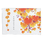 Herfst Grafiek Vine Autumn Oranje gouden bladeren Kussensloop (Voorkant)