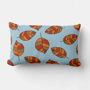 Herfst Grafisch rood blad Patroon op elke kleur Kussen