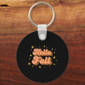 Herfst grafische T - shirts - Hallo Herfst Sleutelhanger (Voorkant)