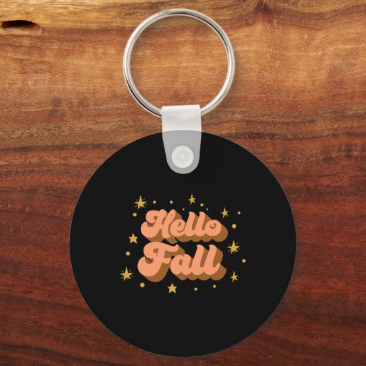 Herfst grafische T - shirts - Hallo Herfst Sleutelhanger (Voorkant)