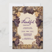 Herfst Grapevine Thanksgiving Viering Kaart (Voorkant)