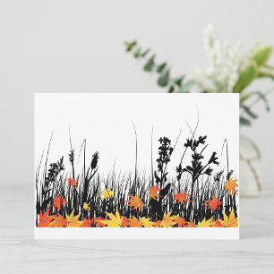 Herfst Grass Invitations Kaart