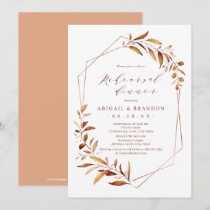 Herfst Greenery Geometric Rustic Kaart