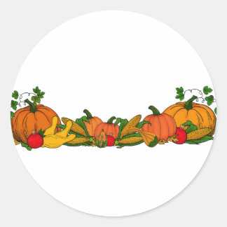 herfst grens ronde sticker