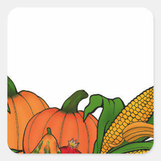herfst grens vierkante sticker