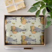 Herfst Greyhound (grijs) Dog Pumpkins Leaves Funny Tissuepapier (Geschenk)