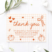 Herfst grillig Een beetje pompoen Dank u kaart