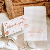 Herfst grillig een beetje schattige taart Baby sho Bedankkaart