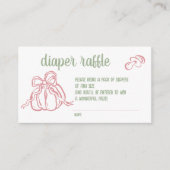 Herfst grillige hand getrokken pompoen luier Raffl Informatiekaartje (Voorkant)