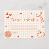 Herfst grillige hand getrokken pompoen tijd capsul informatiekaartje (Voorkant)