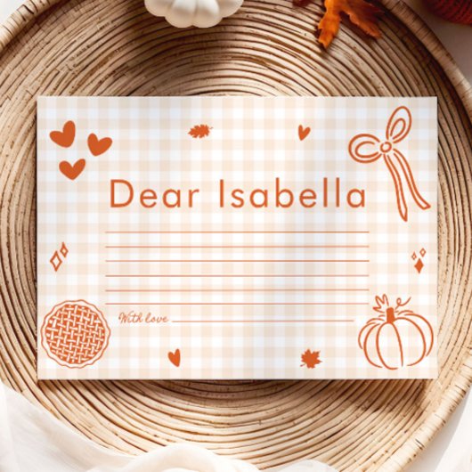 Herfst grillige hand getrokken pompoen tijd capsul informatiekaartje