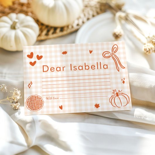 Herfst grillige hand getrokken pompoen tijd capsul informatiekaartje