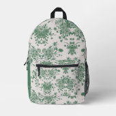 Herfst  Groene Botanicals Custom Name Bedrukte Rugzak (Voorkant)