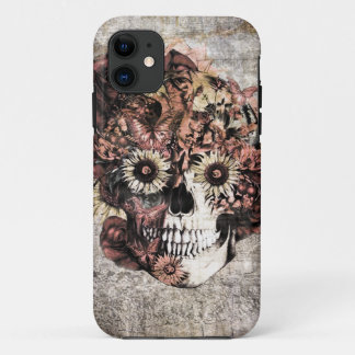 Herfst Grunge Ohm Schedel iPhone 11 Hoesje