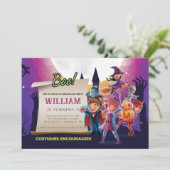 Herfst Halloween 5e verjaardagsfeestje Kaart (Staand voorkant)