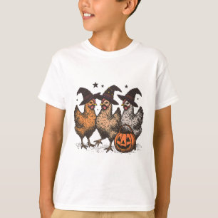 Herfst Halloween Kip Pompoen Kuiken Of Behandel Sp T-shirt