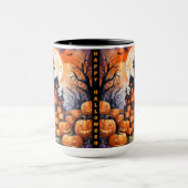 Herfst Halloween Modern Pumpkin Collectie Mok (Midden)