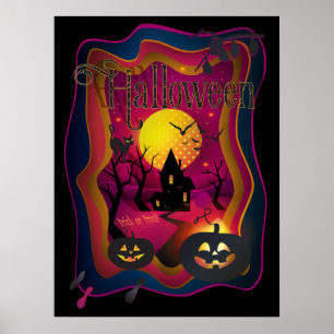 Herfst Halloween Party "trick or treat" grappig Poster