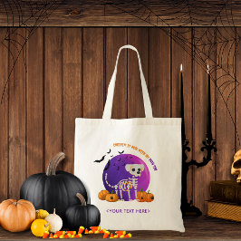 Herfst Halloween Spooky Trick or treat Canvas tas