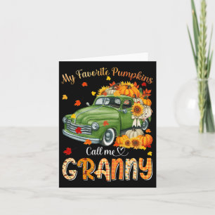 Herfst Halloween Val Mijn Favoriete Pompoen Bel Me Kaart