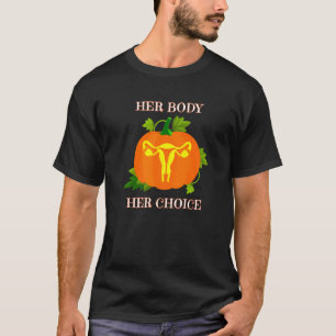 Herfst Halloween Vrouwenrechten Baarmoeder Pompoen T-shirt