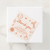 Herfst Hand getekend een beetje Cutie Pie Baby sho Bedankjes Labels (In situ)