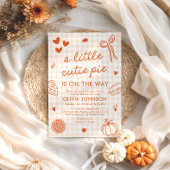 Herfst Hand getekend een beetje Cutie Pie Baby sho Kaart