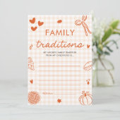 Herfst Hand Getrokken Baby shower Familie Traditie Kaart (Staand voorkant)