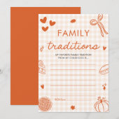 Herfst Hand Getrokken Baby shower Familie Traditie Kaart (Voorkant / Achterkant)