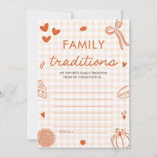 Herfst Hand Getrokken Baby shower Familie Traditie Kaart
